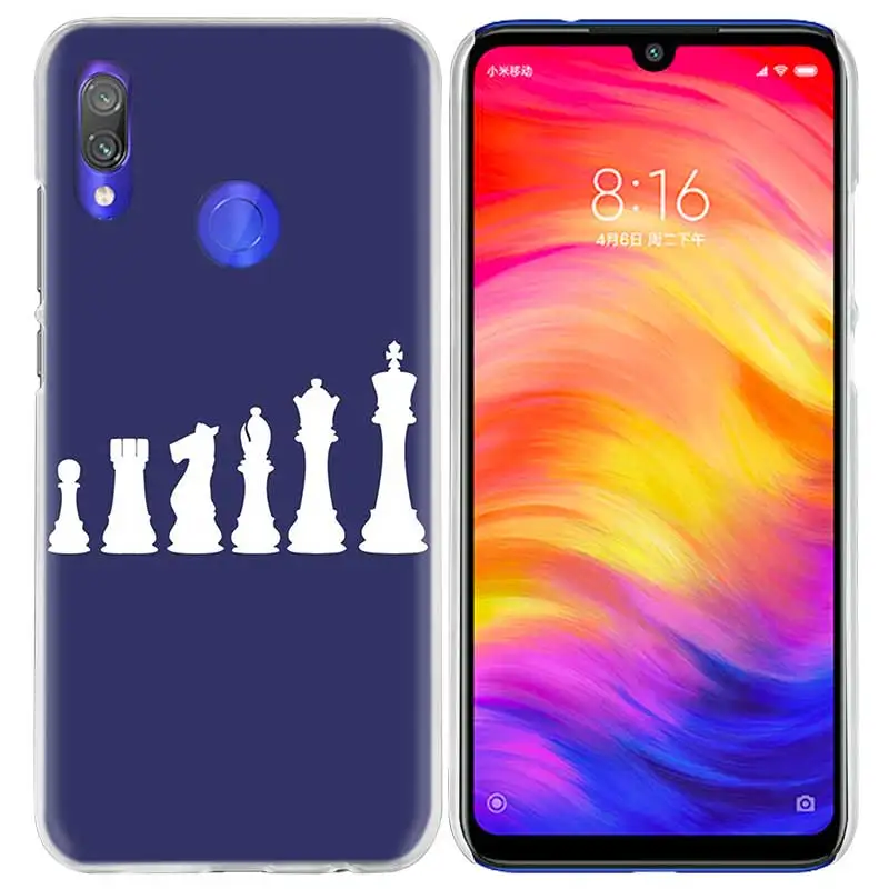 Черный и белый шахматный чехол для Xiaomi Redmi Note 7 K20 6 6A Pro Y3 7S 7A GO S2 5 mi Play A1 A2 8 lite Poco F1 жесткий чехол для телефона - Цвет: 06