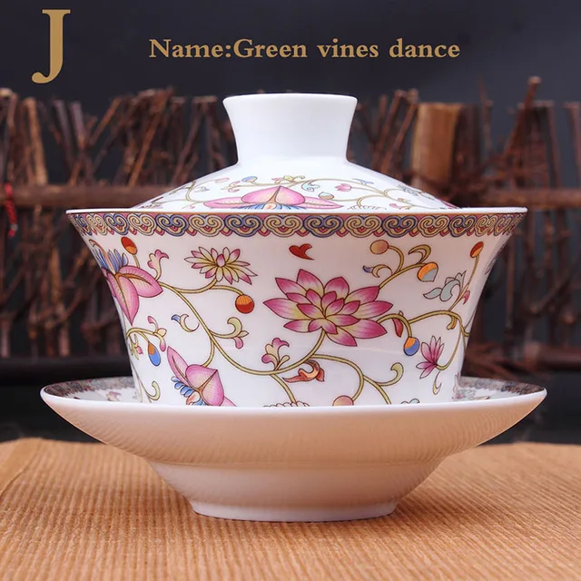 WEOPYCJ Chinese Tea Cup,Ceramic Tureen Teacup Porcelian