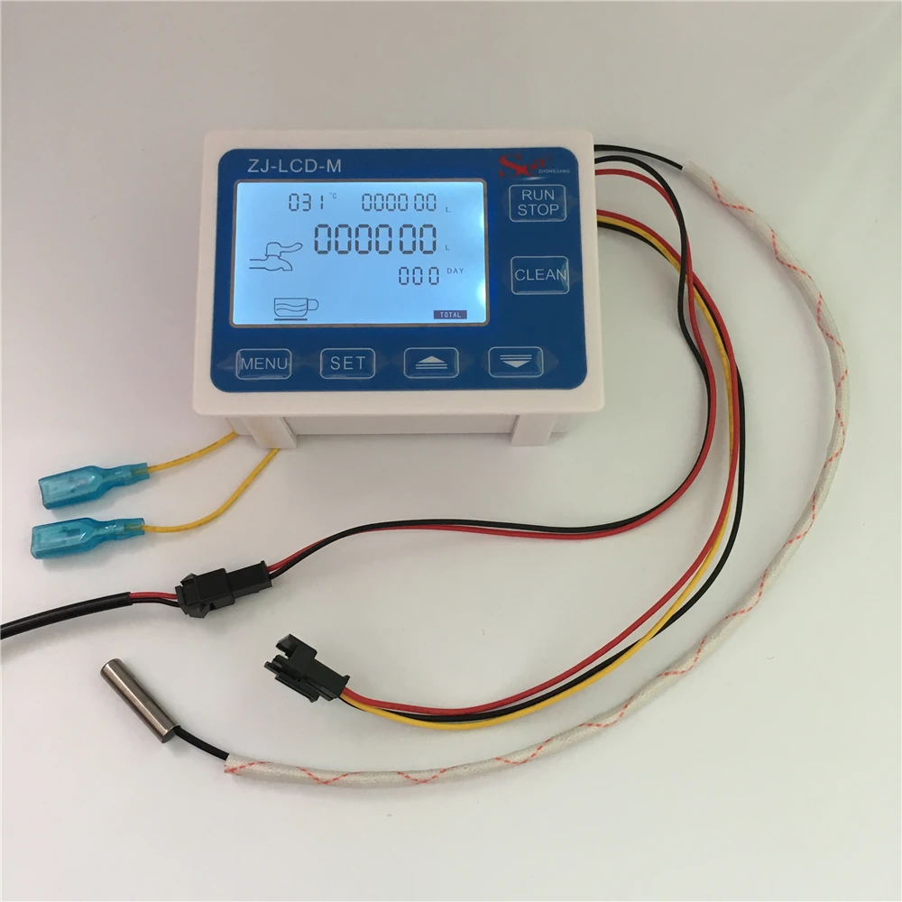 ZJ LCD M Water Flow sensor Control LCD Meter Display + Temperature