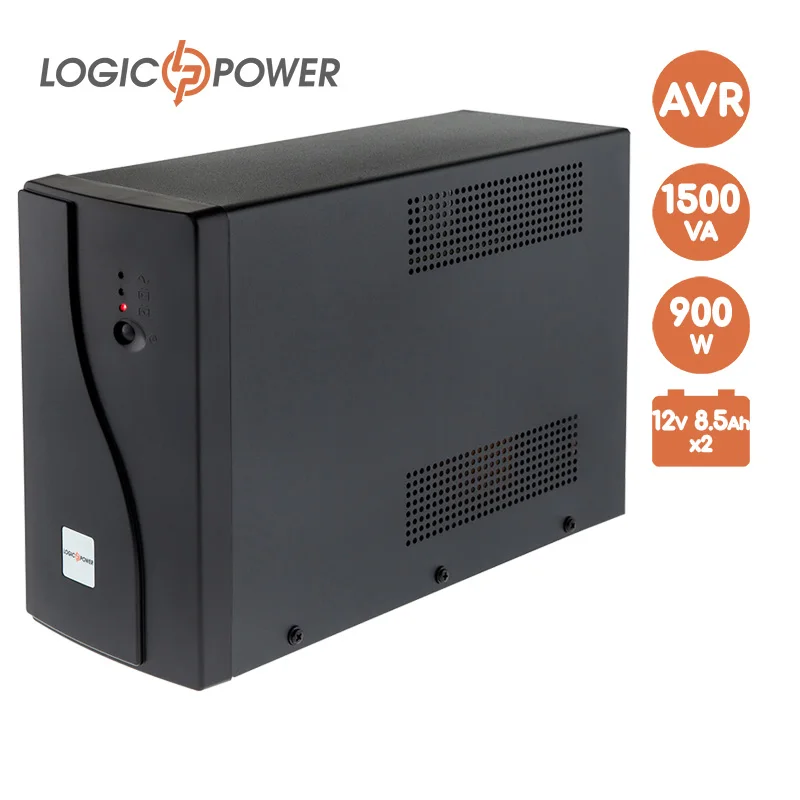 LOGIC POWER UPS ИБП 2 евророзетки 5 ступ. AVR 2x8. 5Ah12V микропроцессорное управление функция