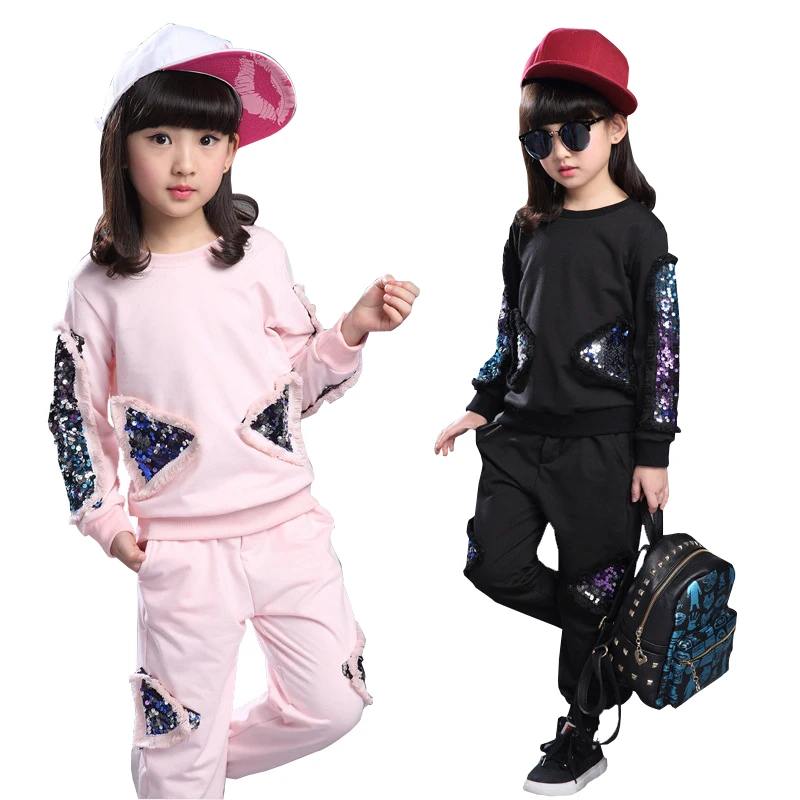 2016 Gold velvet Girl Clothing Set Spring Autumn New Kids Sports Suit Long Sleeve Top girls jacket Pants Sets gilr clothing set spring summer print maternity clothing suit t shirt long sleeve top sports casual fashion legging pants pregnant sets clothing