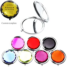 Роскошное зеркало для макияжа украшенное кристаллами персонализированный подарок складное зеркало мини компактное косметическое двухстороннее складное зеркало подарки на заказ