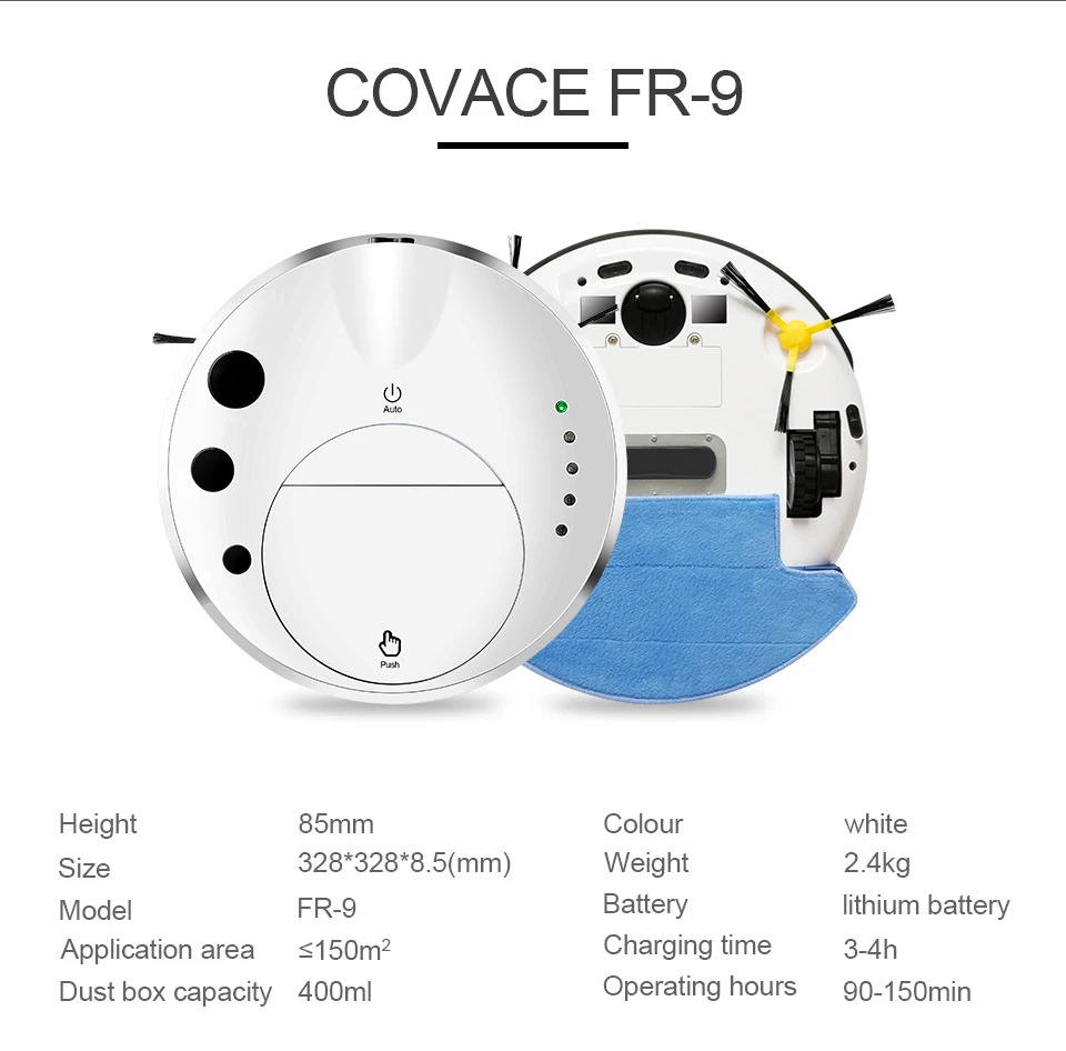 Phureal 1200PA умный робот-пылесос для мойки влажной и сухой воды робот-пылесос wifi робот-пылесос для дома