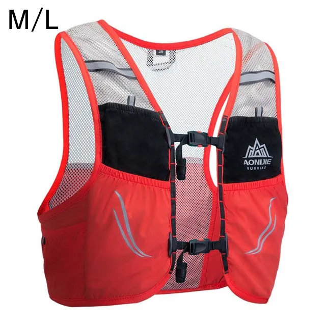 Aonijie 2.5L жилет для бега легкий рюкзак для бега дышащий велосипедный марафон Портативный Сверхлегкий нейлоновый походный спортивный рюкзак - Цвет: red ML bag only
