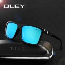OLEY HD Polarized Men Sunglasses brand designer Retro Square Sun Glasses Accessories Unisex driving goggles oculos de sol Y6625
