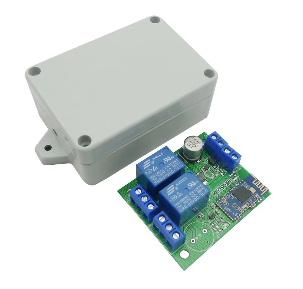 

5PCS/LOT 2 Channel Relay Module Bluetooth 4.0 BLE Switch for Apple Android Phone IOT with Box