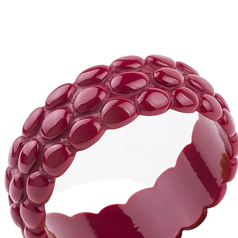 Trendy Resin Cuff Engraved Stone Bracelet Bangles for Women Statement Fashion Acrylic Bracelet Female Simple Charm Party Jewelry (3)
