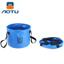 NEW 2019 Outdoor Camping barbecue Hiking multi-function folding bucket bucket car motor fishing lavatory bucket 12L folding thickened fishing bucket fish protection outer bucket multi function fishing barrel fishing gear