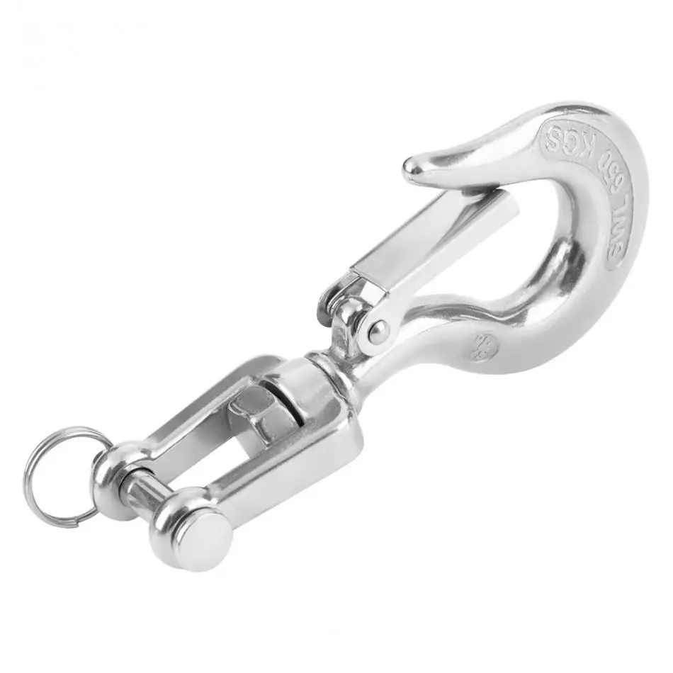 Roadiress 304 Stainless Steel Swivel Lifting Hook with Latch Rigging Accessory 650kg/1000kg 650kg Roadiress 304 Stainless Steel Swivel Lifting Hook with Latch Rigging Accessory 650kg/1000kg 650kg