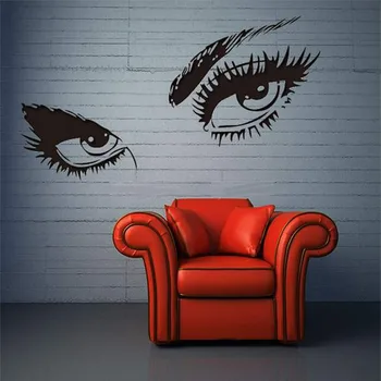 

New Sexy Beautiful Female Eye Big Eye Lashes Decor Wall Mural Vinyl Art Sticker