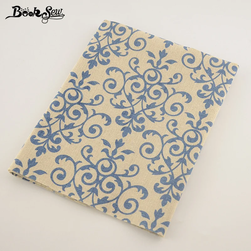 

Booksew Home Textile Cotton Linen Fabric Blue Pattern Design Sewing Material Tablecloth Pillow Bag Curtain Cushion Zakka CM
