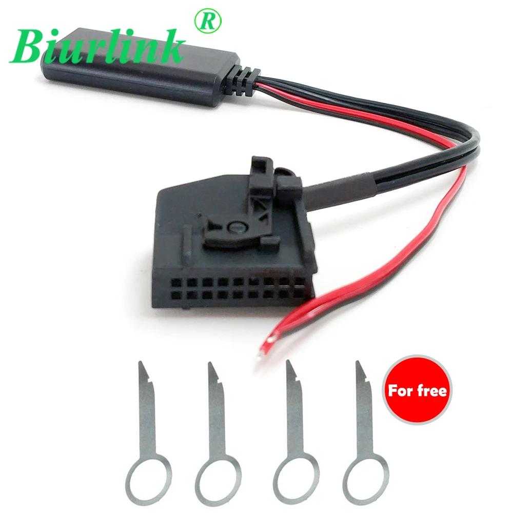 

Biurlink 18 Pin Wireless Audio Transmit Receiver Bluetooth Module Aux In Cable Adapter for Volkswagen for Audi RNS2 MFD2 CD Host
