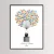 Party Favor 40*60cm Multi Size Wedding Fingerprint Tree Painting Signature Guest Book Couple's Kiss Canvas Painting With Ink Pad