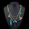 Exknl-collier bohème avec plumes multicolores, perles avec pompon, Maxi, longue chaîne ethnique, bijoux pour femmes ► Photo 3/6