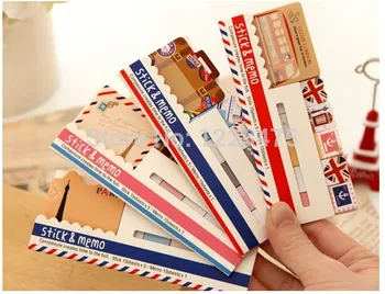 

1pcs NEW vintage travel London & Paris & animals sticky notepad Memo message post marker Removable adhesive paper