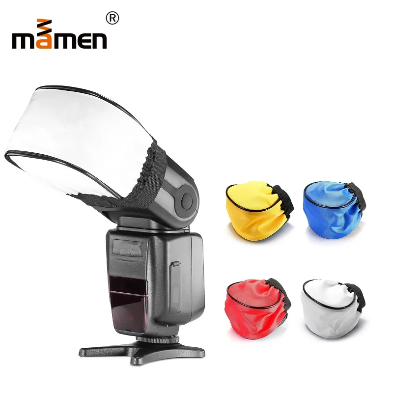 

Mamen 4 Colors Softbox Flash Diffuser Mini Soft Box Light Kit Photography Accessories Camera Flash Softbox For Canon Nikon