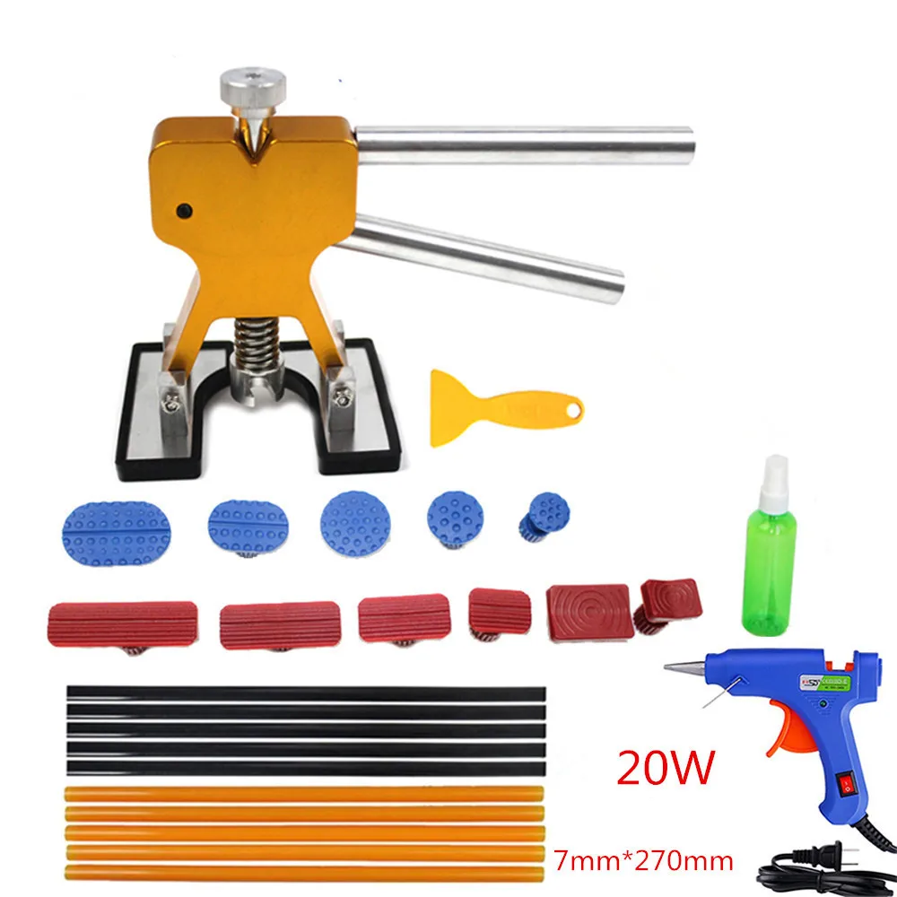 PDR инструменты безболезненный инструмент для ремонта вмятин инструмент для удаления вмятин Съемник вмятин вкладки вмятин Лифтер PDR Набор инструментов Набор ручных инструментов - Цвет: all sets