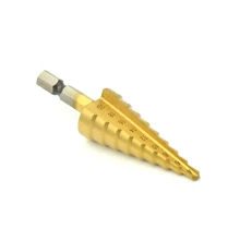 4 20mm Hex Drills Taper Power Tools Step Drill Bit Metal HSS Steel Cone Step Drill