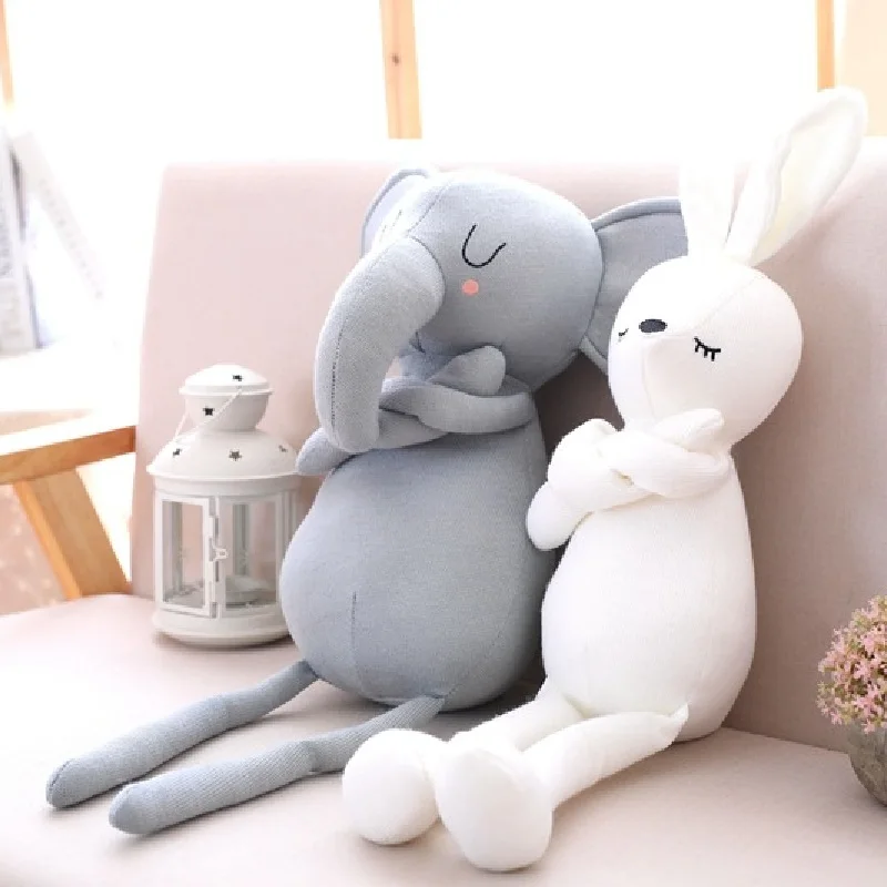 

Nordic Style Animals Elephant Rabbit Baby Calm Sleep Cushion Pillow Kids Room Sofa Decoration Toy Dolls For Girls Boys Gift