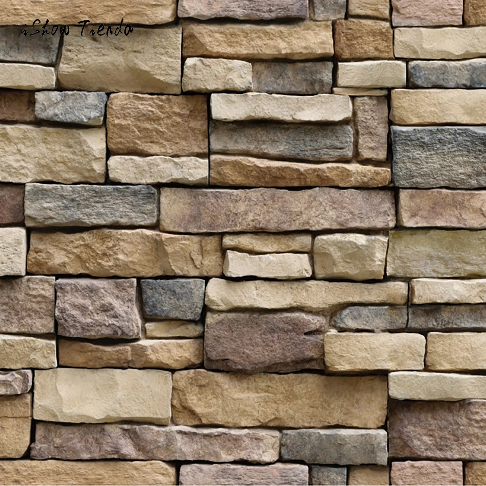 Details about  / 3D Wall Paper Brick Stone Rustic Effect Self-adhesive Classic Room Sticker Decor