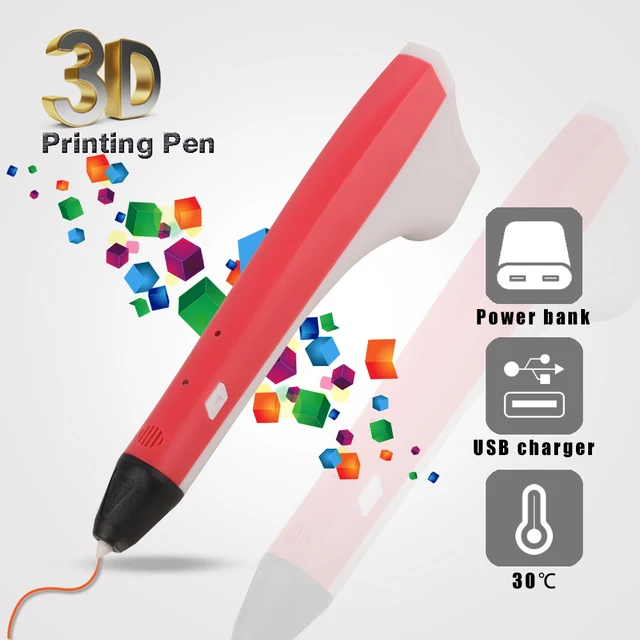 Cheap 3D Pen 3D Printing Drawing Pen- One Button Operation No Burn No Toxic No Clog for Adults Kids compatible with PCL/PLA Filaments