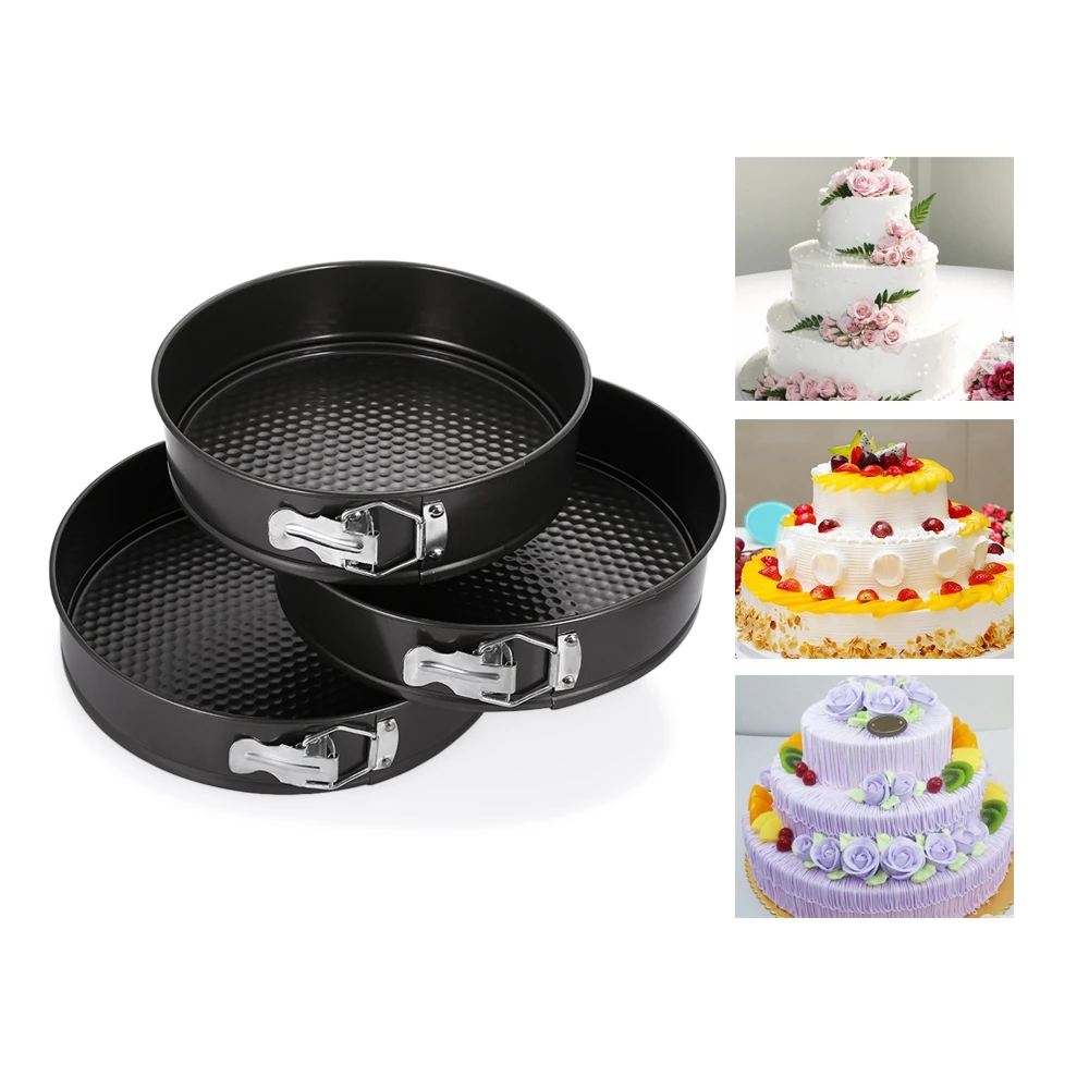 3pcs/Set Cake Bake Mold DIY Spring form Pans with Removable Bottom