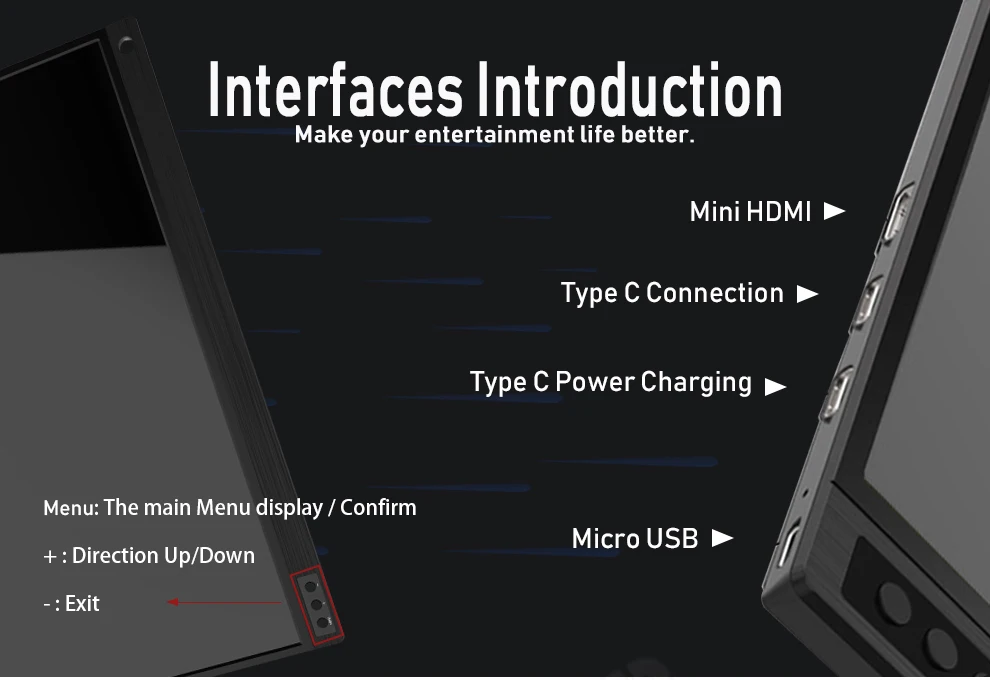 15,6 дюймов Тип c мини HDMI ЖК-монитор ips портативный игровой экран монитор