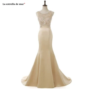 

Vestido de madrinha 2021 new satin crystal champagne gold purple royal blue white red silver bridesmaid dress long damigella