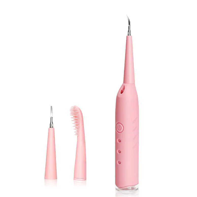 Electric Tooth Cleaner Deep Clean Teeth Whitening Oral Hygiene Teeth Cleaning Waterproof IPX6 Electric Fresh Breath Toothbrush - Цвет: a set pink with box