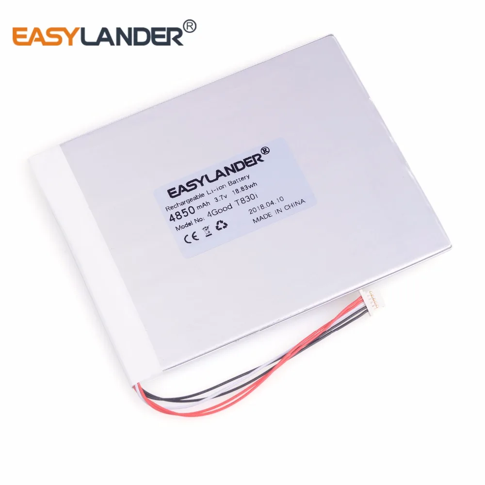 

5-wire Original connector 3.7V 4850mAh Polymer Li-ion Battery For Tablet PC 4Good T803i 3G DVD POWER BANK 4good t830i