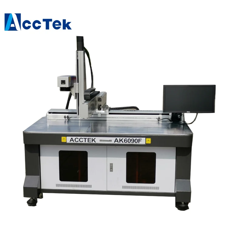 

600*900mm ACCTEK 30W 50W Raycus USB Fiber Laser Marking Machine Shell Metal Engraving Laser Machine With CE FDA