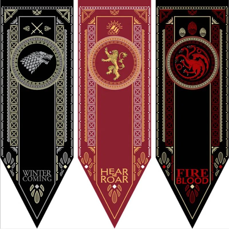 

Home Decor Game Of Thrones Banner Flag Stark & Tully & Targaryen & Lannister & Baratheon & Martell & Bolton Flag