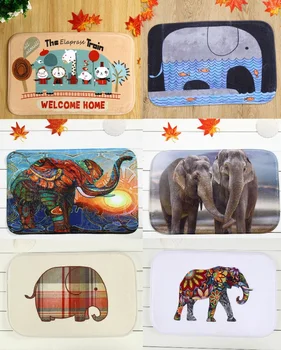 

40*60cm Elephant Bath Mats Anti-Slip Rugs Coral Fleece Carpet For For Bathroom Bedroom Doormat Online