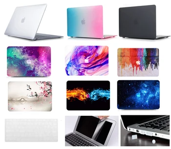 

Laptop Case Notebook Tablet Shell Keyboard Skin Smart Cover Bag LCD Film Dust Plugs For 11 12 13 15" Macbook Pro Air Touch Bar