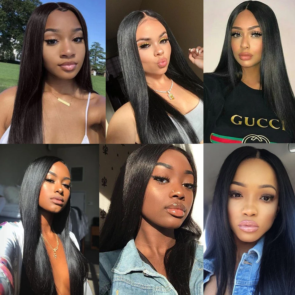 Rebecca Peruvian 100% Human Hair Weave Bundles Straight Hair Bundles Deals 8 To 28 30 Inch Straight Remy Human Hair Extensions