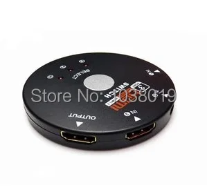 

Super deal Round HDMI Switch ,3 In 1 Out Supported 1080P portable Mini HDMI Switch Box+Free Shipping