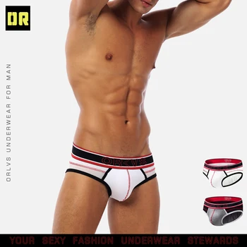 

ORLVS Sexy Men Underwear Men Briefs Breathable bikini Gay Male Panties Underpants Men Thongs G-Strings Comfortable Underwear