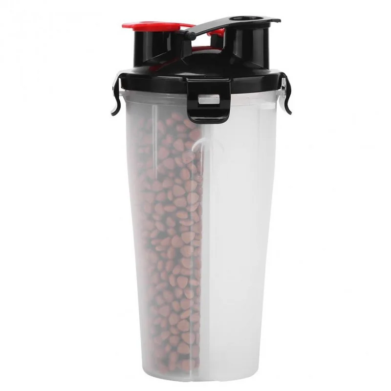 2in1 Outdoor Dog Driking Water Bottle Pet bowls Feeder Food Bottle Travel Food Supplies Container Dish Cup For Cats and Dogs (12)