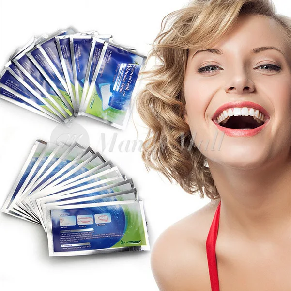 New 28 pcs/14 Set Professional Teeth Whitening Strips Tooth Bleaching Whiter Whitestrips Set  Dental Care Free Shipping