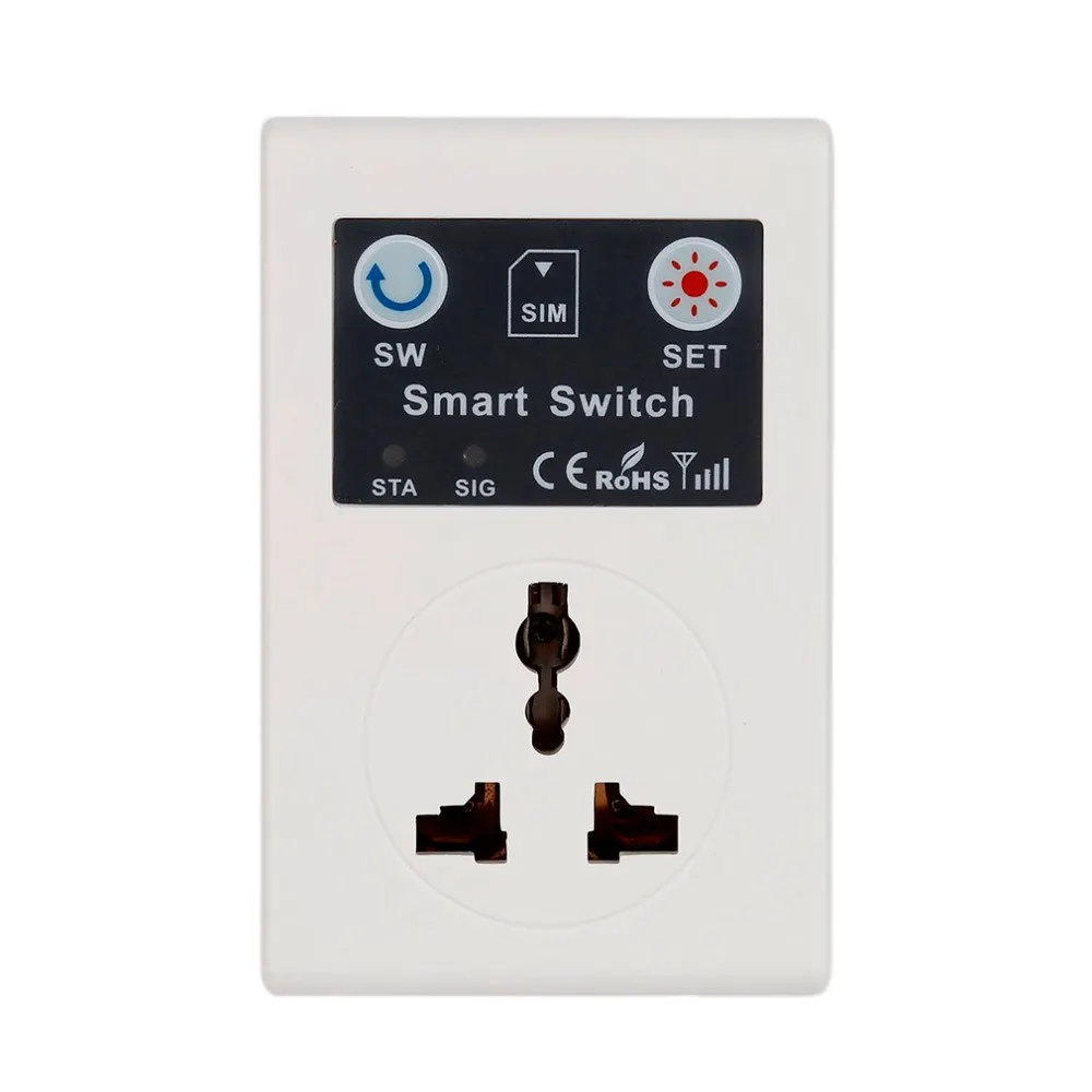 

EU 220V Phone RC Remote Wireless Control Smart Switch GSM Socket Power Plug for Home Household Appliance Hot Sale