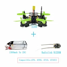 JMT X180 DIY Quadcopter BNF Assembled Frame Kit with OSD FPV HD 700TVL CAM Mini RC Racing Drone with Radiolink R6DSM RX F21233-D