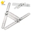 JIGONG Multi-function Adjustable Four-Sided Folding Measuring Tool Multi-Angle Template Scale Ruler ► Photo 1/6