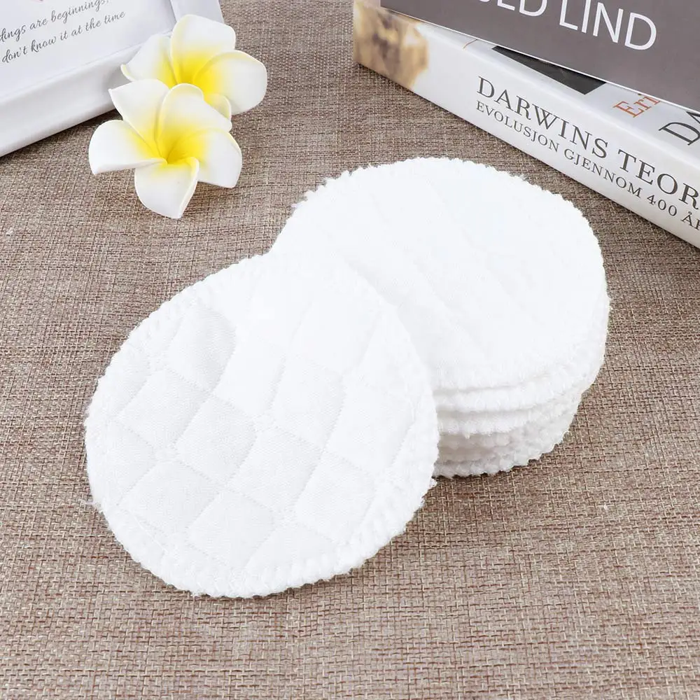 

12Pcs/set 3 layers cotton Reusable Breast Pads Nursing Waterproof Organic Plain Washable Pad Baby Breastfeeding Accessories