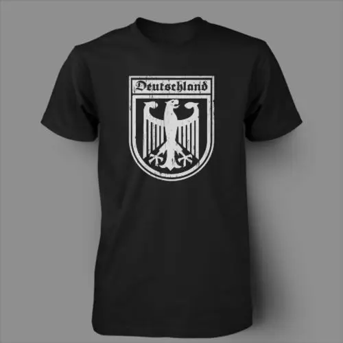 Deuлland Орел с герба Германии Crest немецкая Мужская футболка из 100% хлопка принтом на