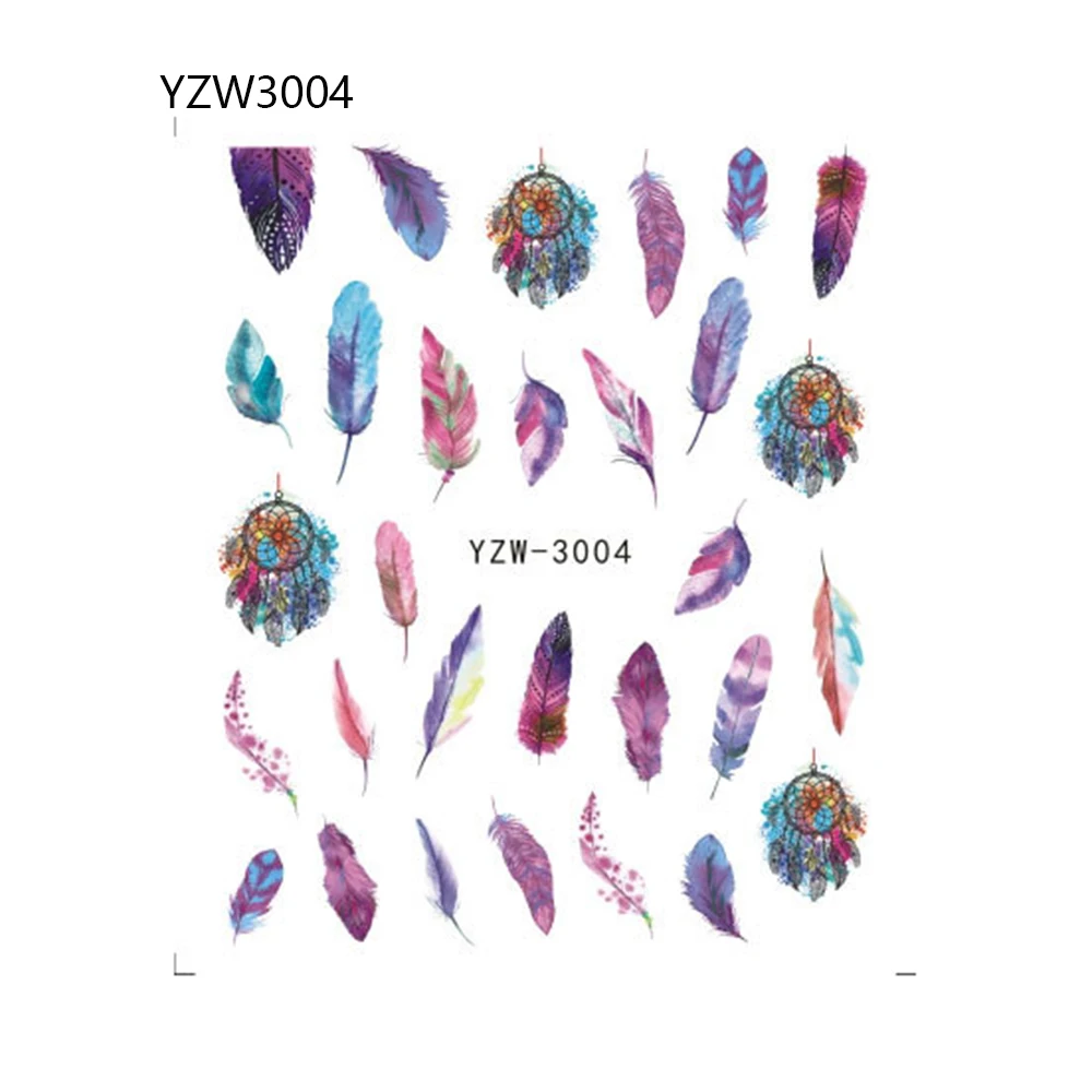 

Manooby 2019 New Nail Stickers for Women Multiple Cute Patterns Watermark Nail Decals for Toenails and Fingernails