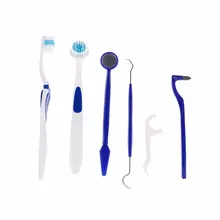 Лидер продаж Jetting 8 шт./компл.! Профессиональное Стоматологическое гигиенический комплект для полости рта инструменты, что обеспечивает глубокое очищение кожи уход за зубами для чистки языка Зубная щётка в случайном порядке