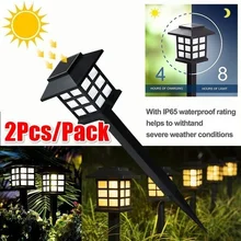 2 шт./упак. Солнечный Мощность Автомобильная подсветка на открытом воздухе садовый светильник s пейзаж белый/теплый белый светильник для газона сада украшения на открытом воздухе