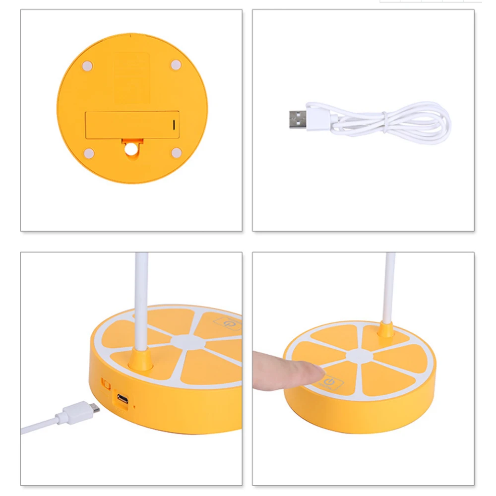 Lemon светодиодный сенсорный переключатель Flexo Настольная лампа 3 уровня затемнения перезаряжаемая защита глаз Чтение свет Usb светодиодные настольные лампы 3 цвета
