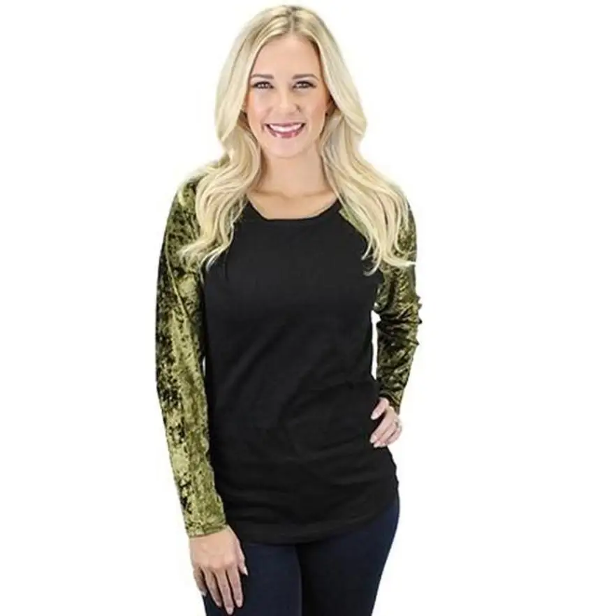 2017 Fashion Winter Spring font b Women b font Velvet Tops Warm Velour font b Blouse