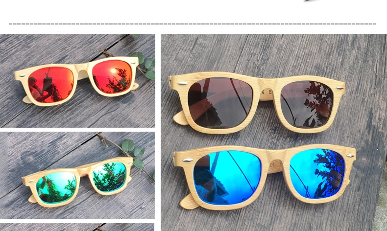 Бамбуковые деревянные солнцезащитные очки ручной работы Ретро поляризованный Ультрафиолетовый 400 модные очки вождения рыбалки несколько цветов Опции очки Zonnebril Dames